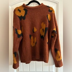 Madewell Sweater | Abstract Leopard Print